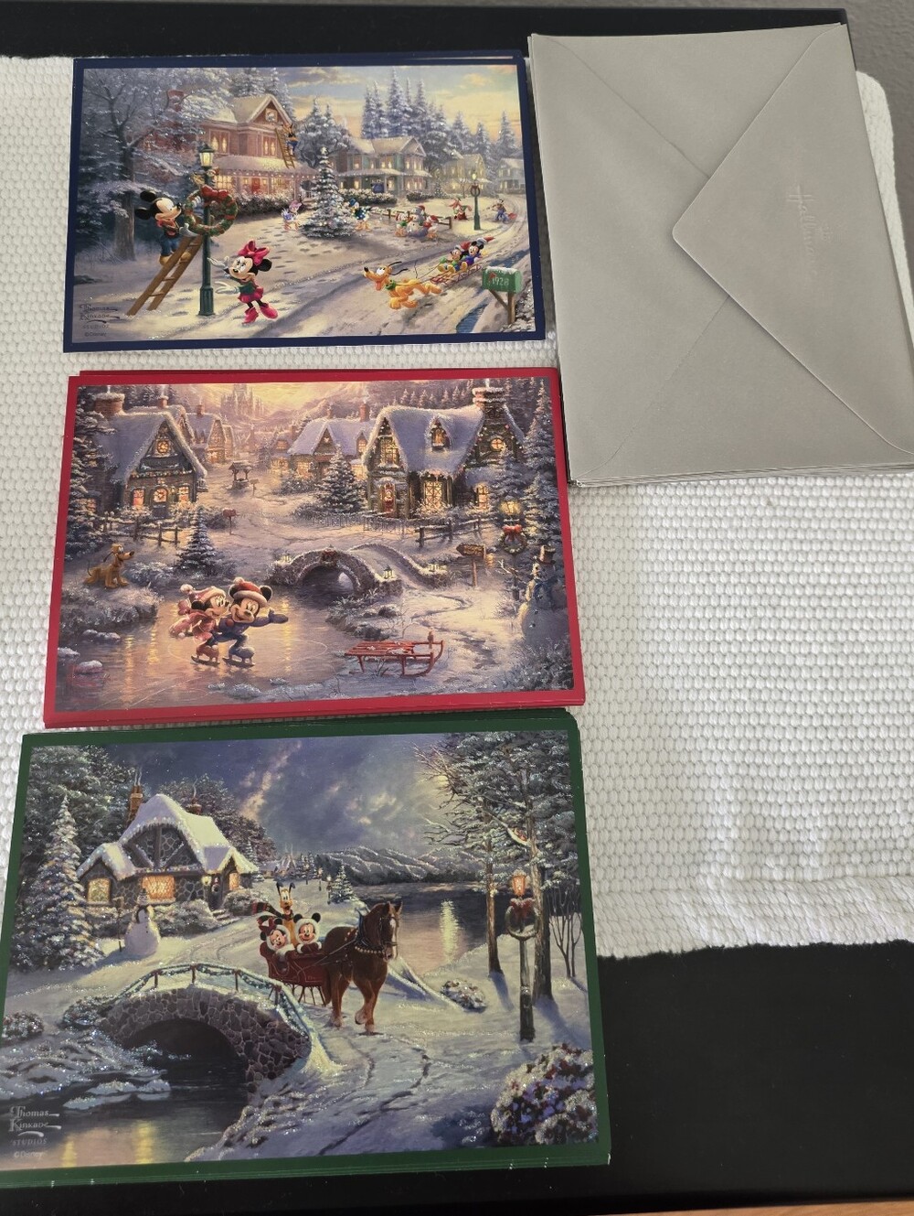 Hallmark Thomas Kinkade Boxed Mickey and Friends Christmas 24 Cards
